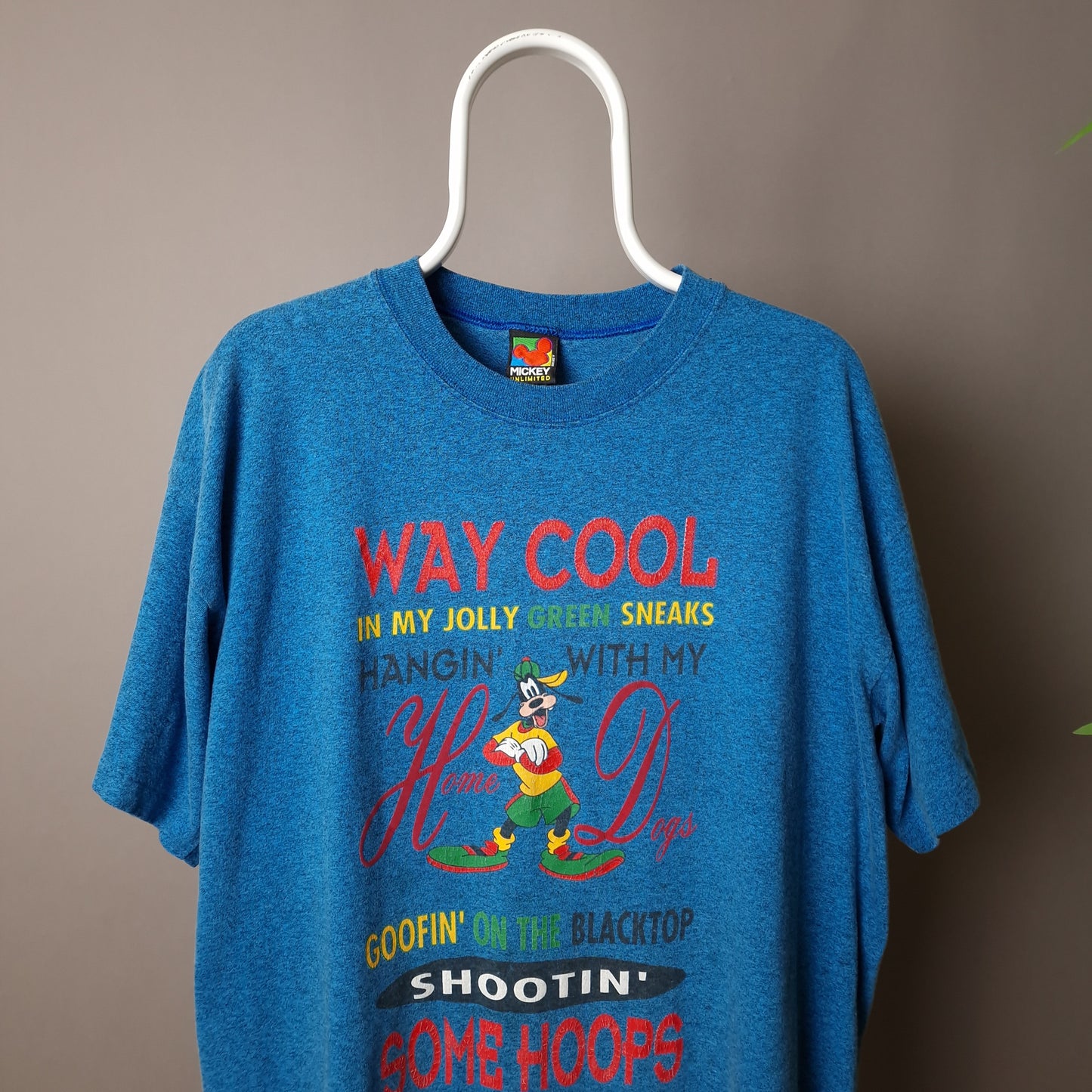 Vintage Disney Goofy t-shirt in blue - XL