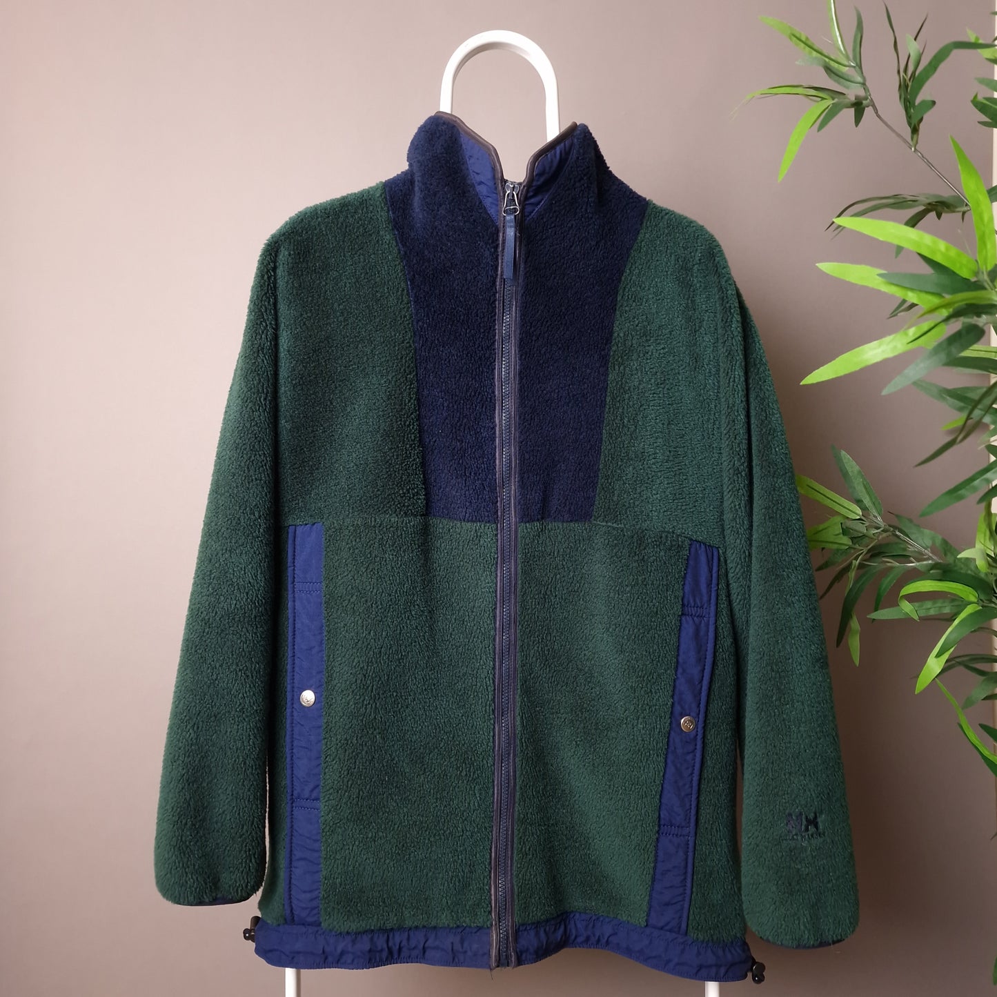 Vintage Helly Hansen fleece in green and blue - small