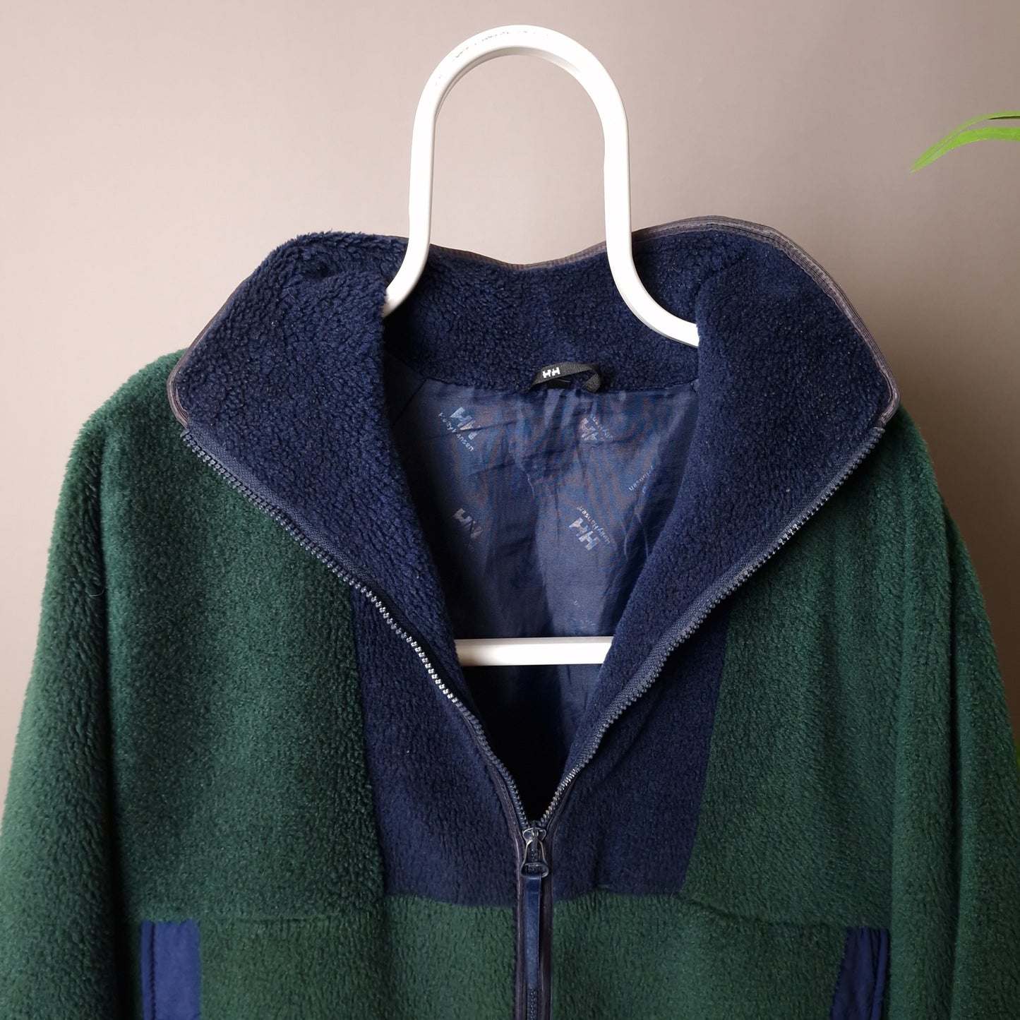 Vintage Helly Hansen fleece in green and blue - small