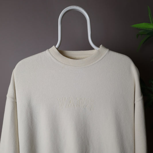 Rare 90s Vans sweatshirt in cream - medium