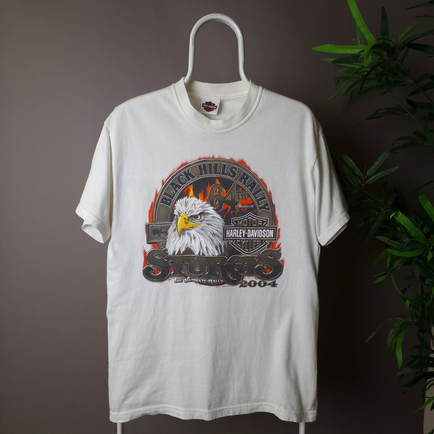 Vintage Harley Davidson t-shirt in white - medium