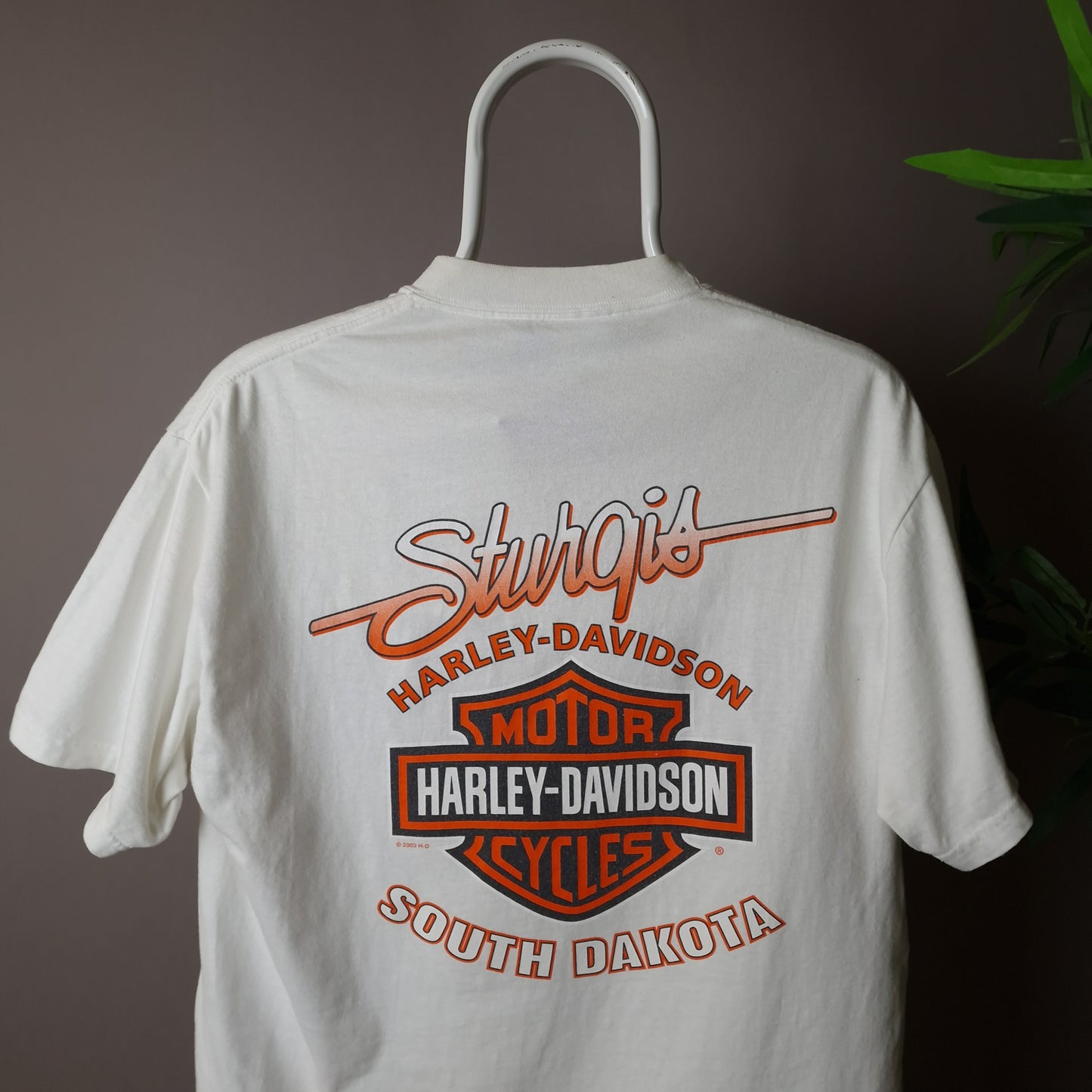 Vintage Harley Davidson t-shirt in white - medium