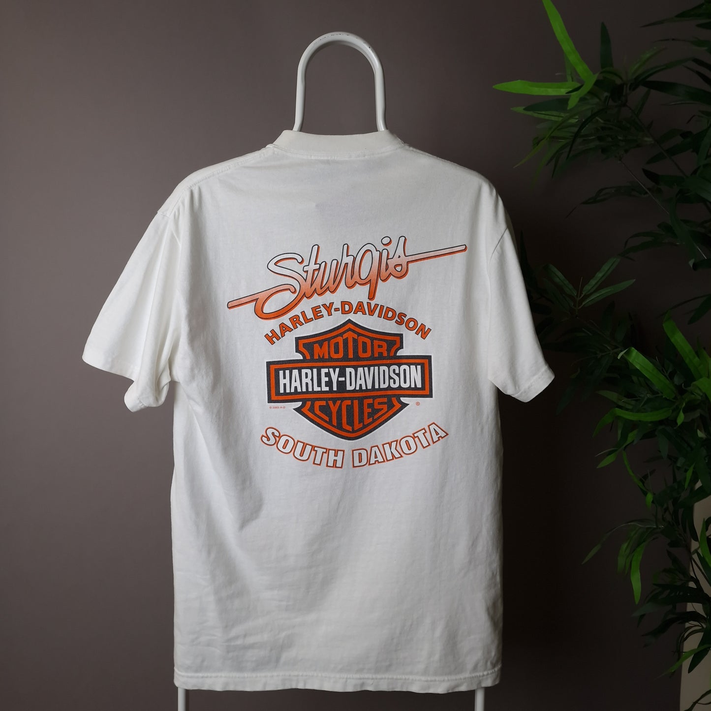 Vintage Harley Davidson t-shirt in white - medium