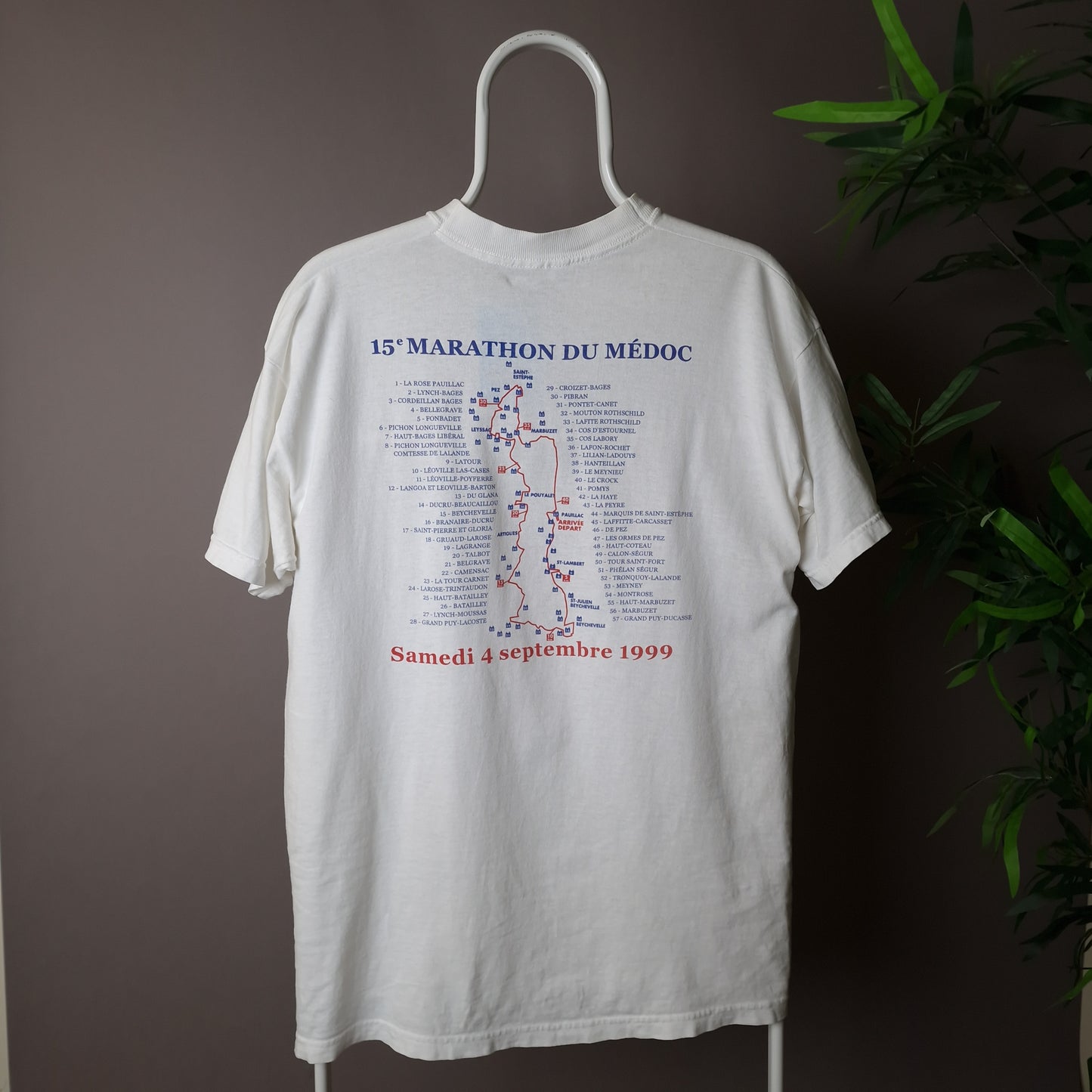 Vintage 1999 Adidas marathon t-shirt in white - large