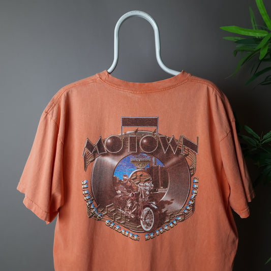 Vintage Harley Davidson t-shirt in orange - XL