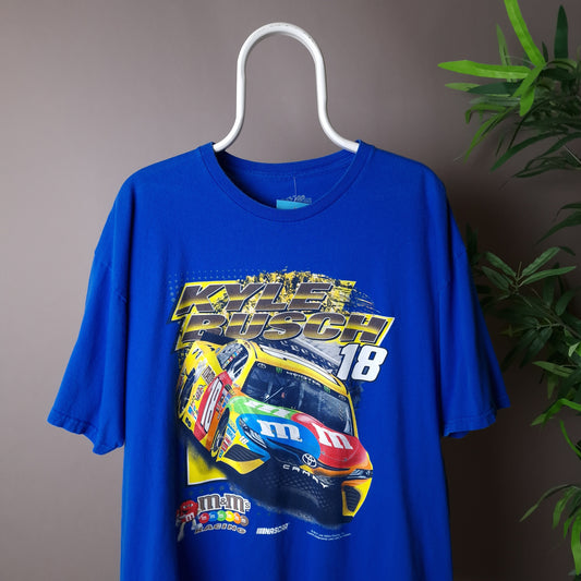 Nascar racing Karl Busch t-shirt in blue - XL