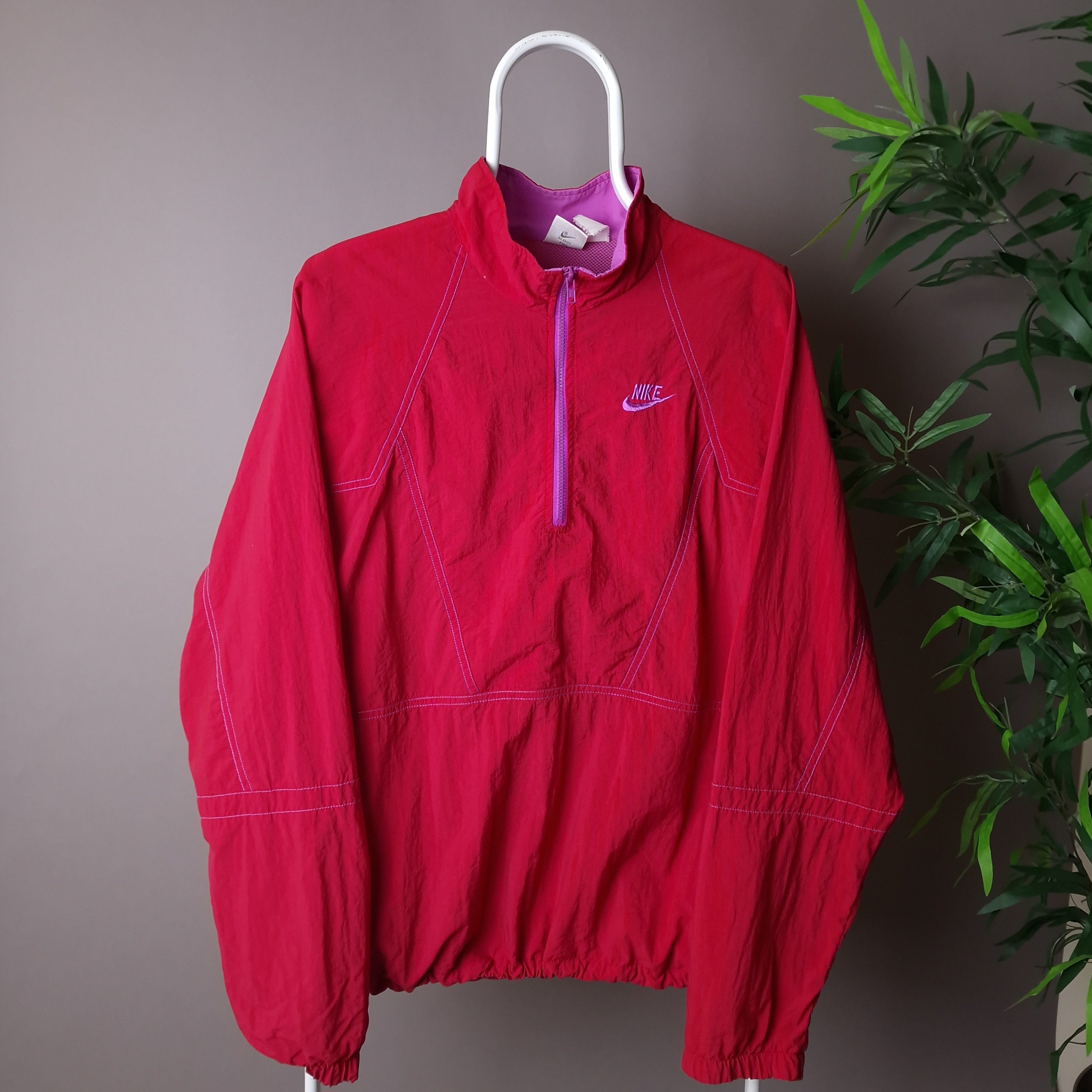 Pink red windbreaker best sale