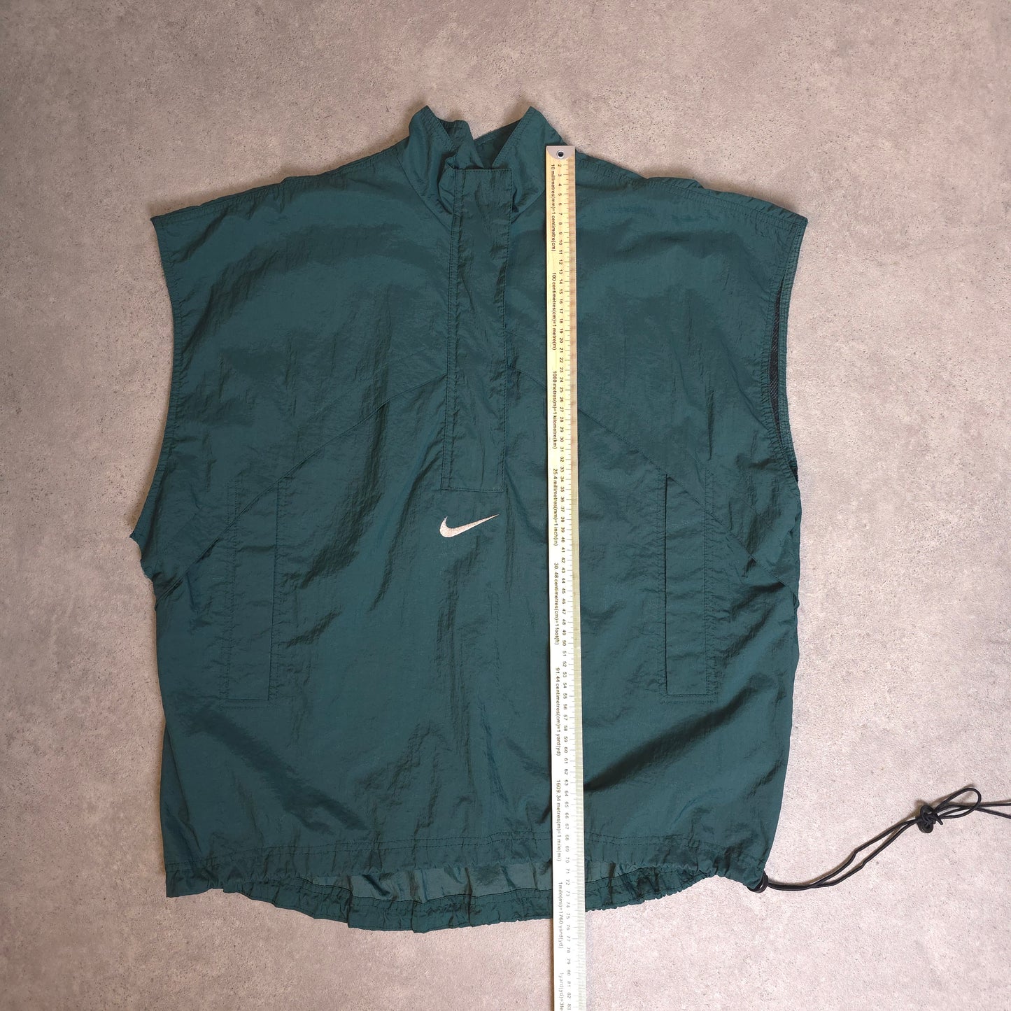 vintage 90s Nike windbreaker gilet in green - large