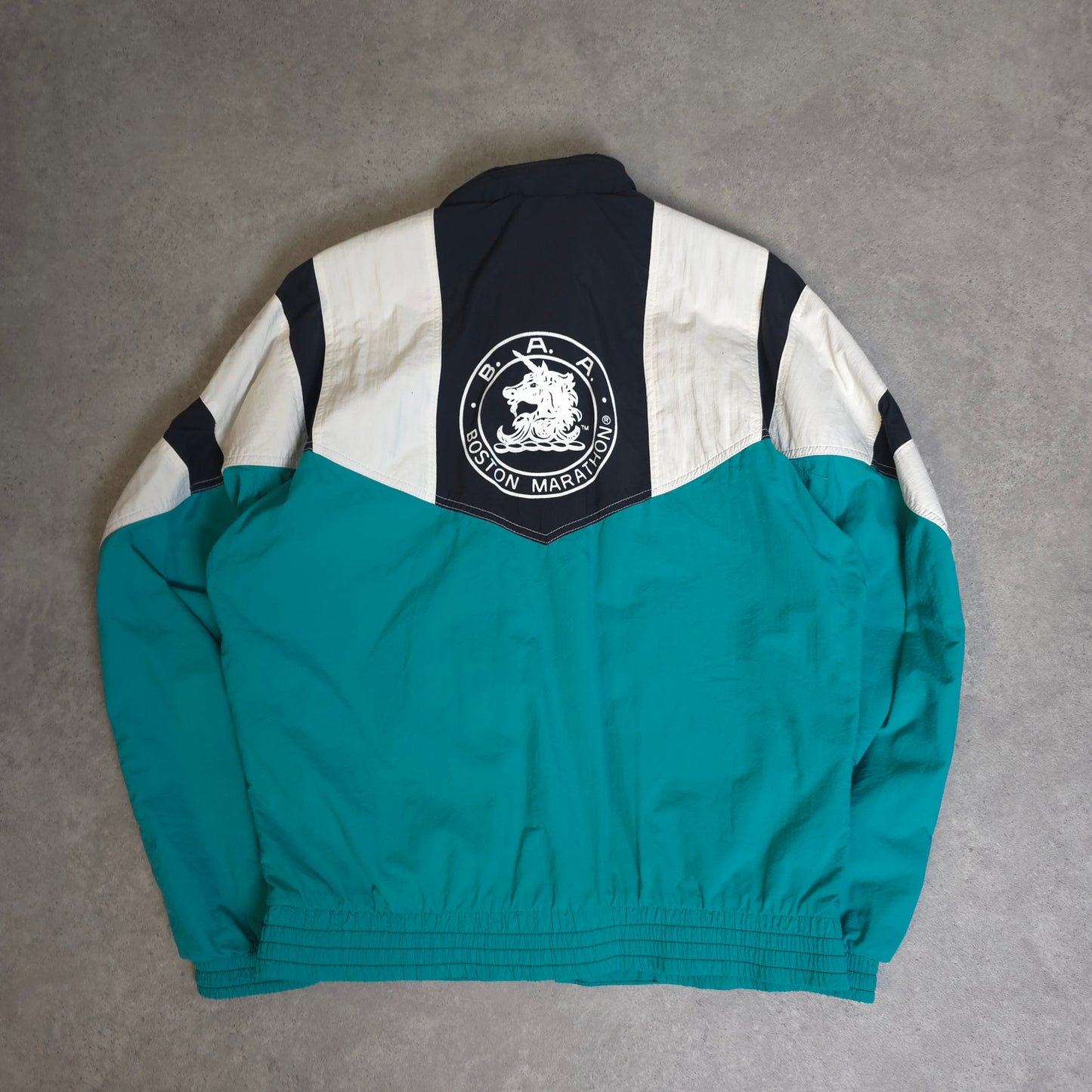 Vintage 90s Adidas Boston Marathon windbreaker jacket - large