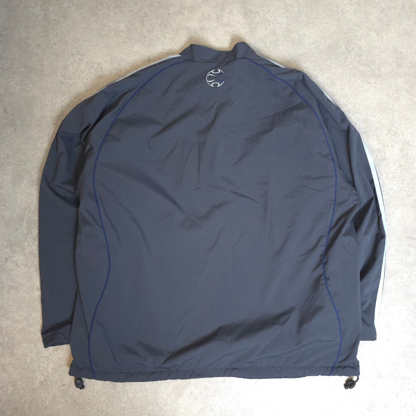 vintage Adidas climawarm reversible fleece jacket in grey and blue - XL
