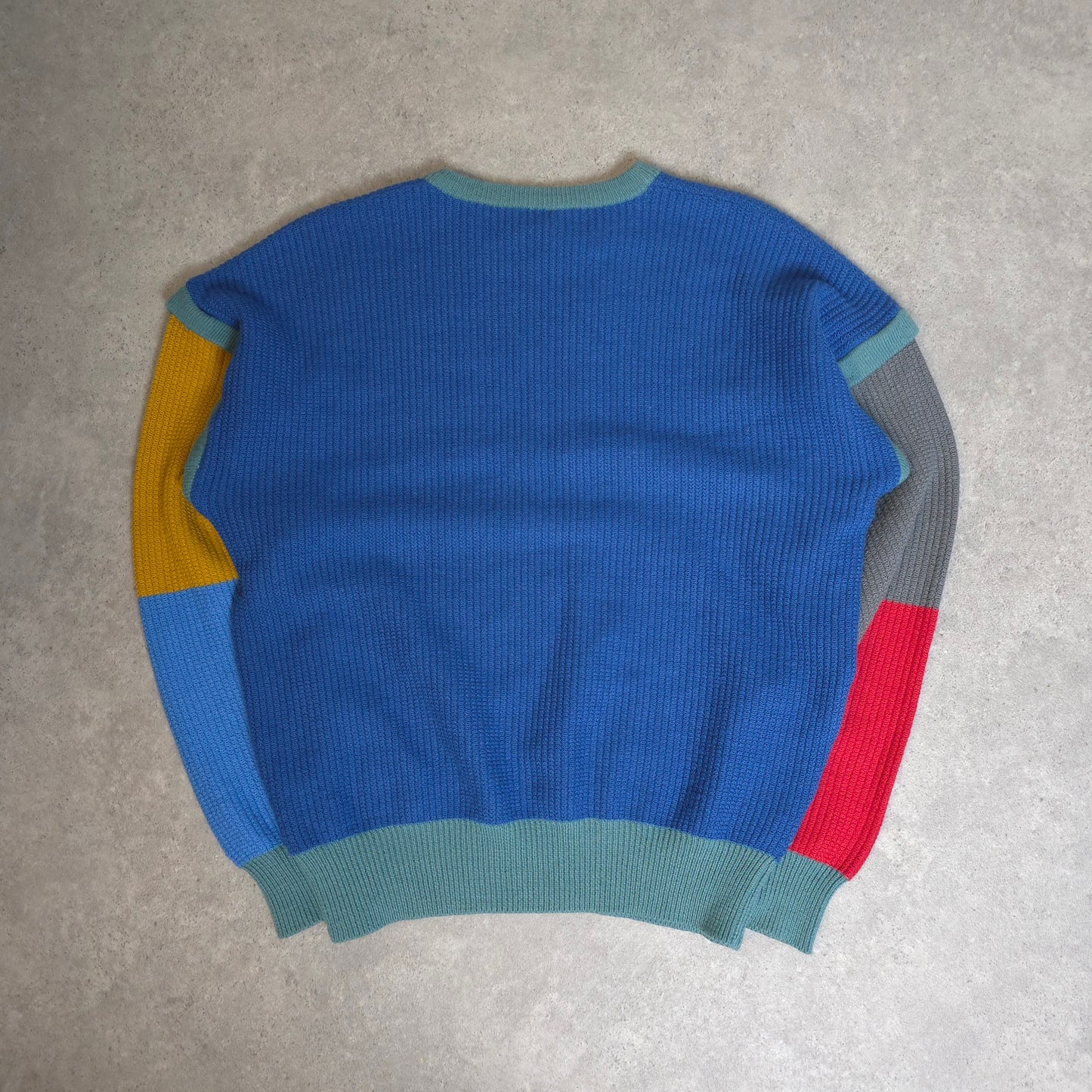 Rare vintage Adidas jumper in blue, yellow and red - small/medium