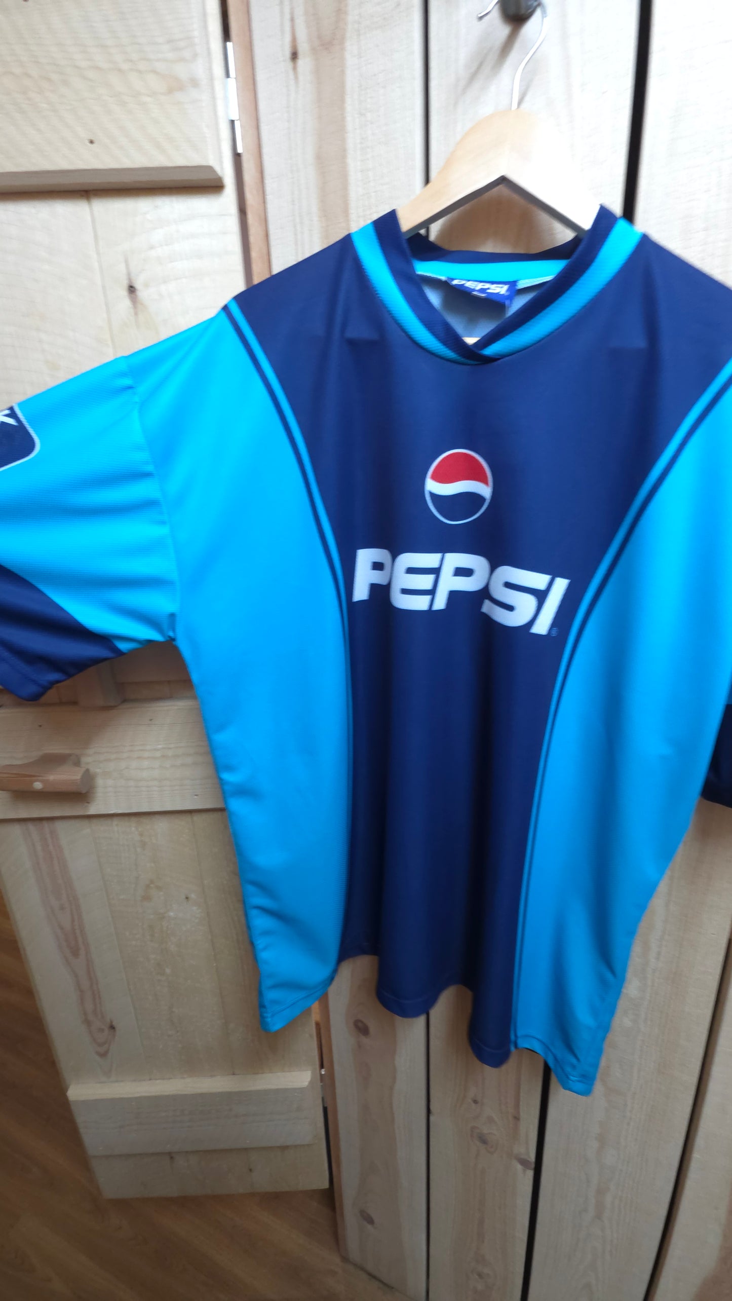 2000-2002 Pepsi "ask for more" Ballack t-shirt in blue - large