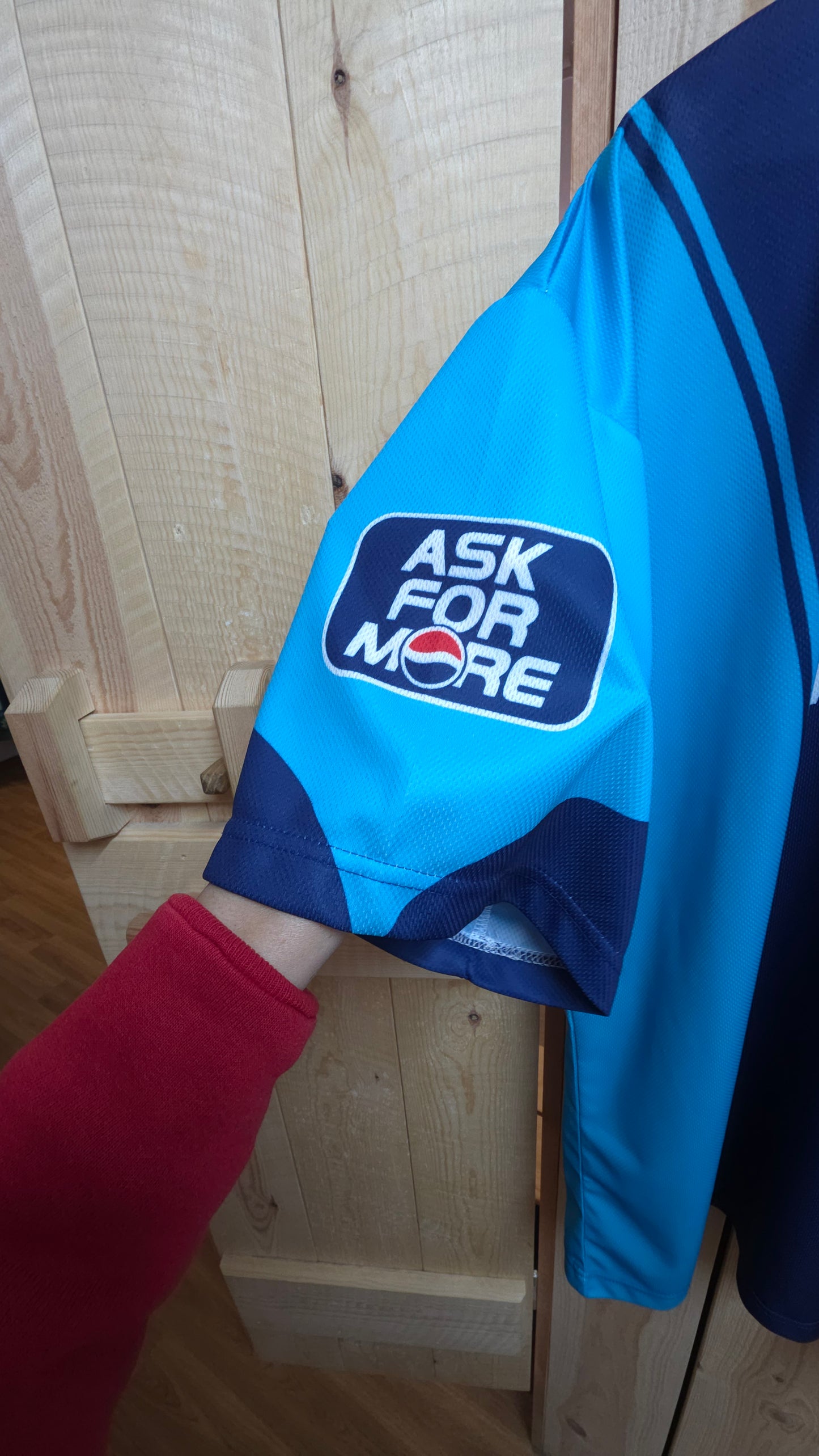 2000-2002 Pepsi "ask for more" Ballack t-shirt in blue - large