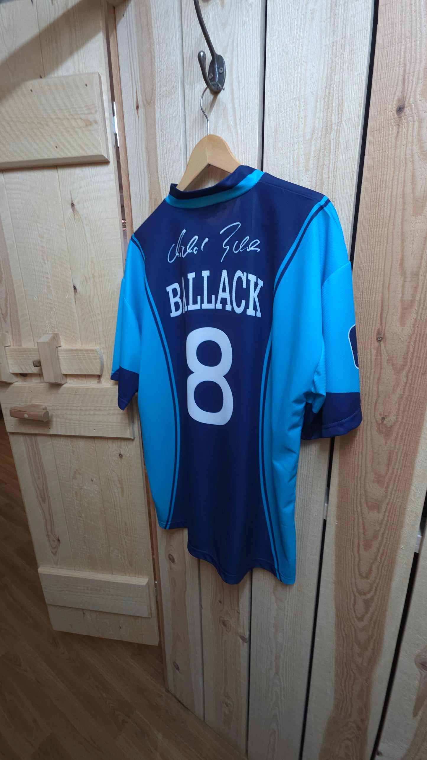 2000-2002 Pepsi "ask for more" Ballack t-shirt in blue - large