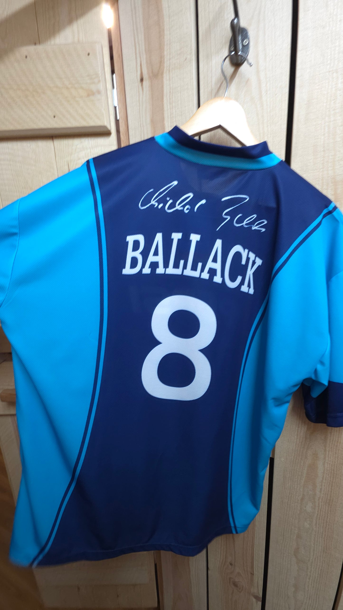 2000-2002 Pepsi "ask for more" Ballack t-shirt in blue - large