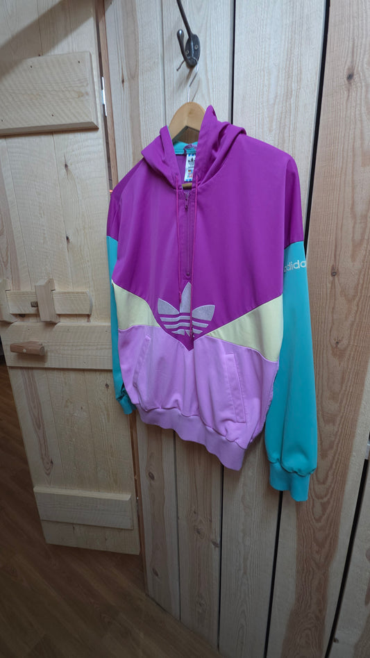 vintage Adidas Originals colarado jacket in pink, purple, yellow and green - S/M