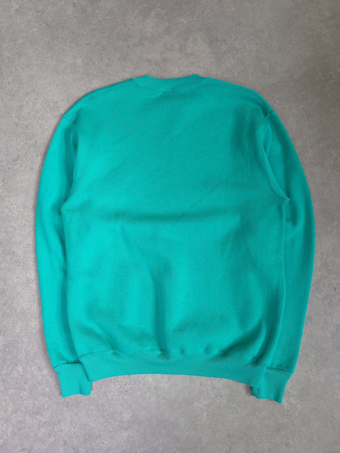vintage Russell Athletic blank sweatshirt in teal - small