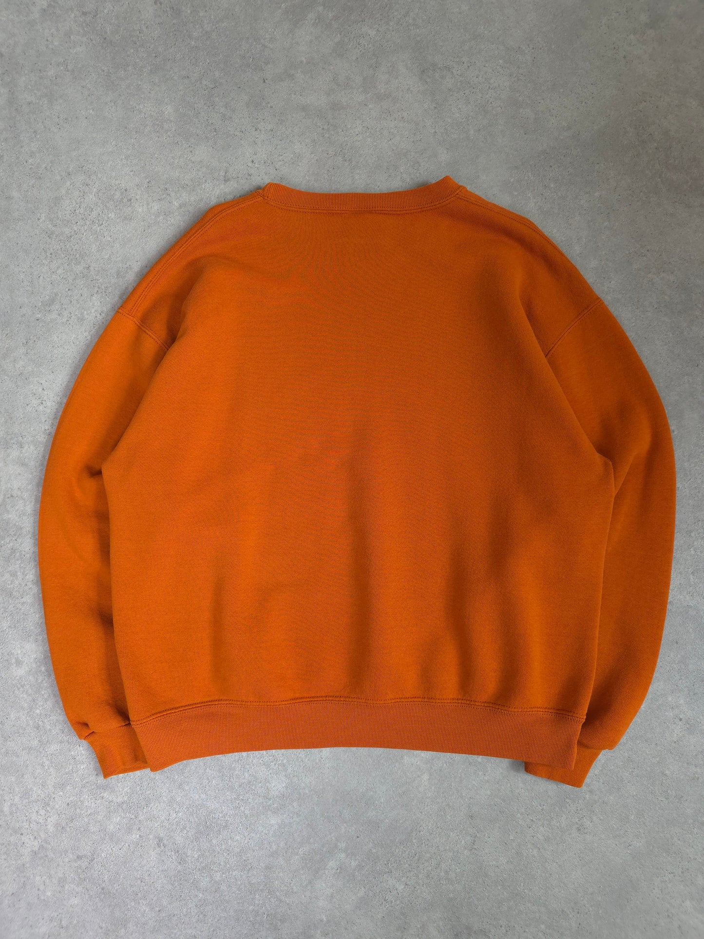 vintage russell athletic blank sweatshirt in orange - large