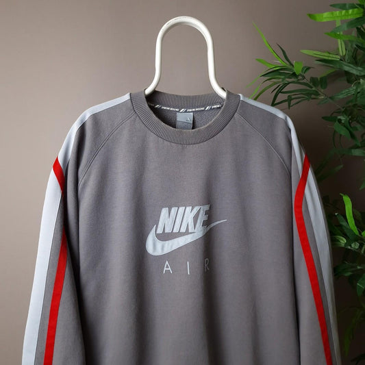 Vintage Nike air sweatshirt in grey - large