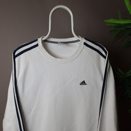 Vintage Adidas sweatshirt in white - large