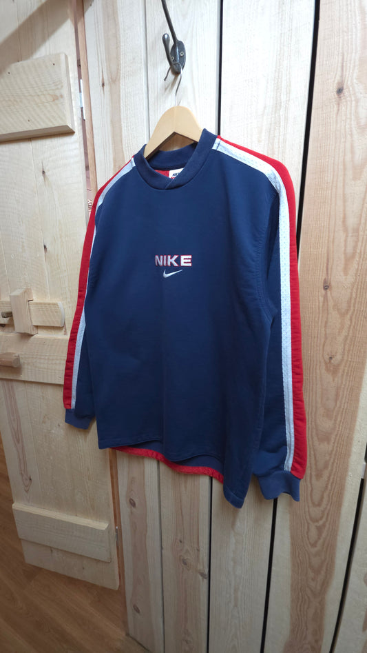 Vintage 90s Nike sweatshirt in blue and red - size small