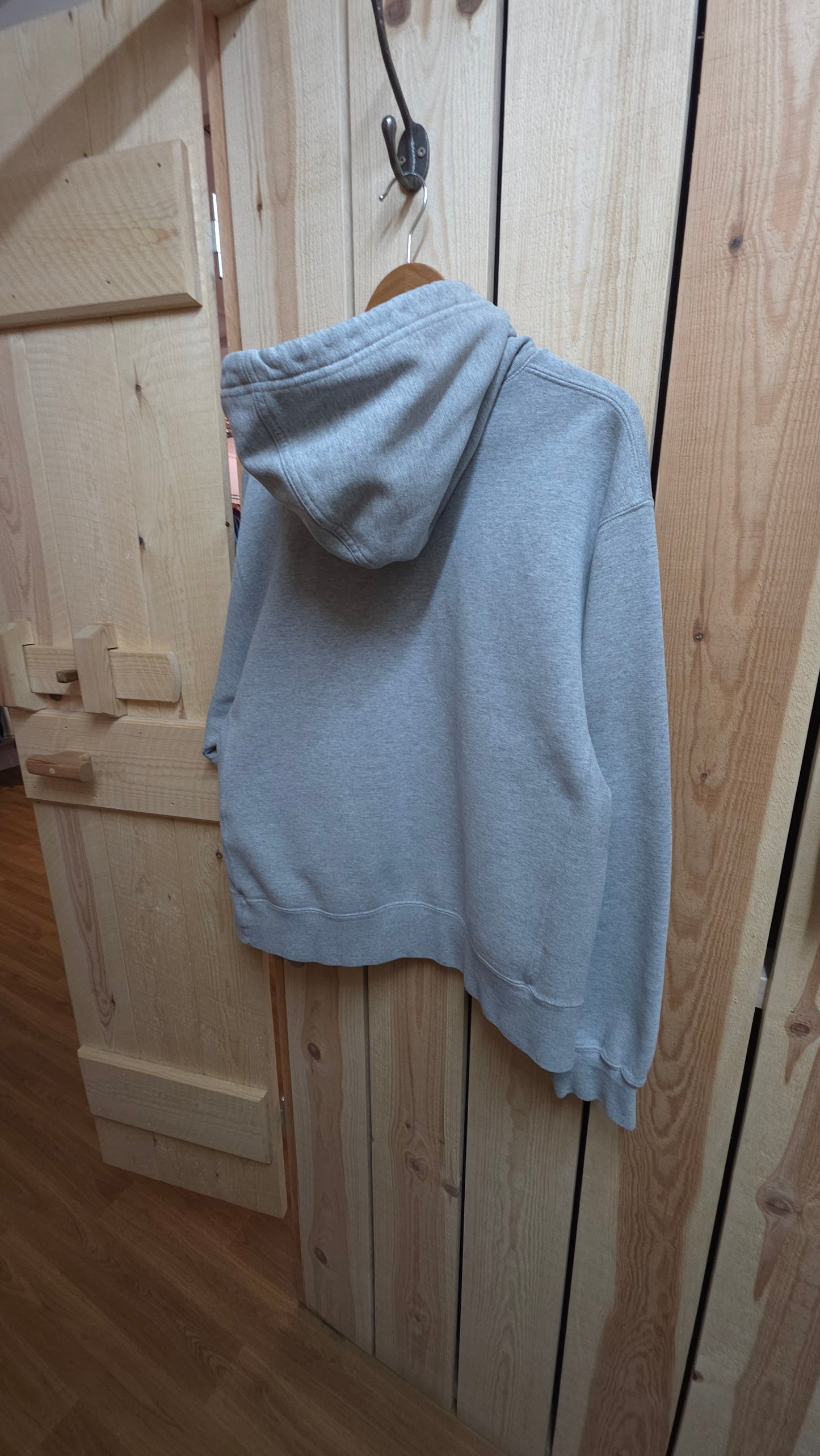 Vintage 90s Nike Michigan central swoosh boxy fit hoodie in grey - medium-large