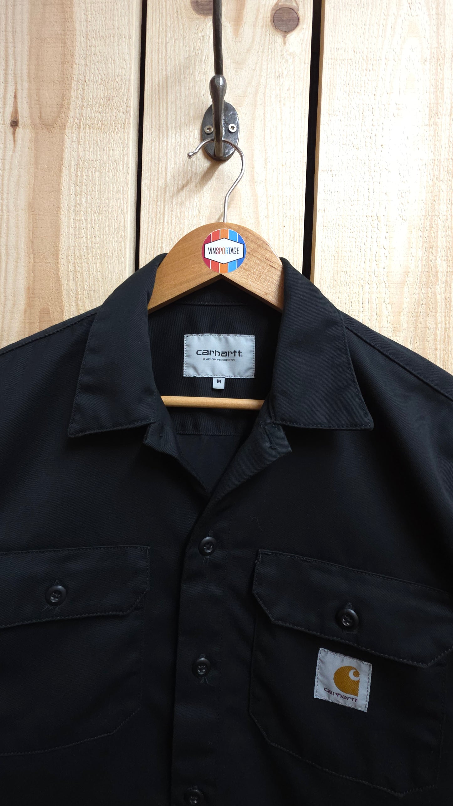 Carhartt L/S master shirt jacket in black - medium