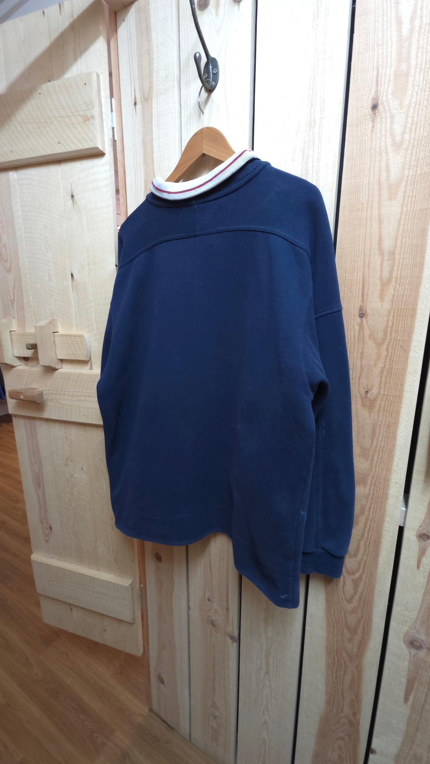 Vintage 90s Nike mock neck sweatshirt in blue - large