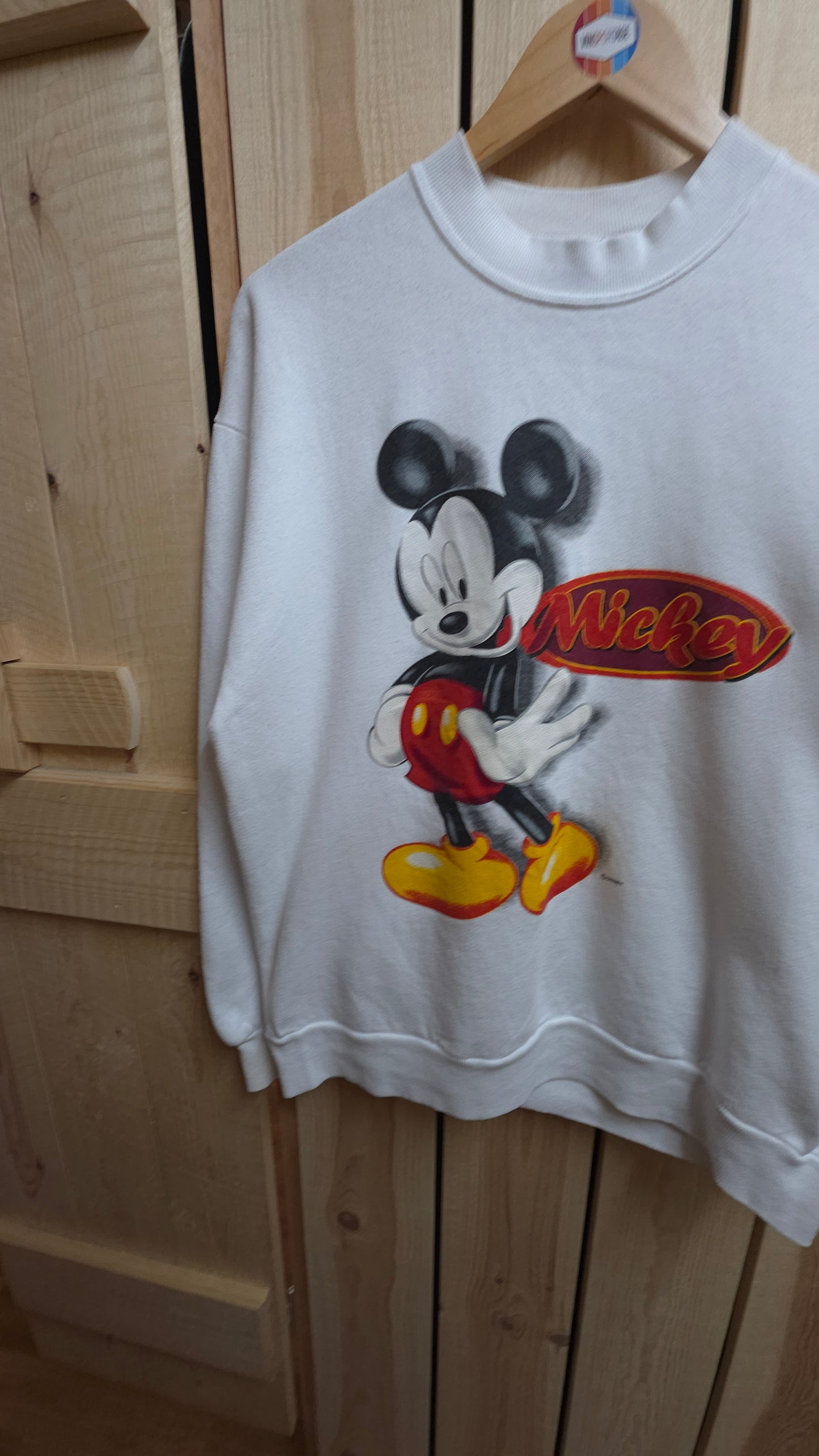 Vintage Disney Mickey unlimited graphic sweatshirt in white - size M/L