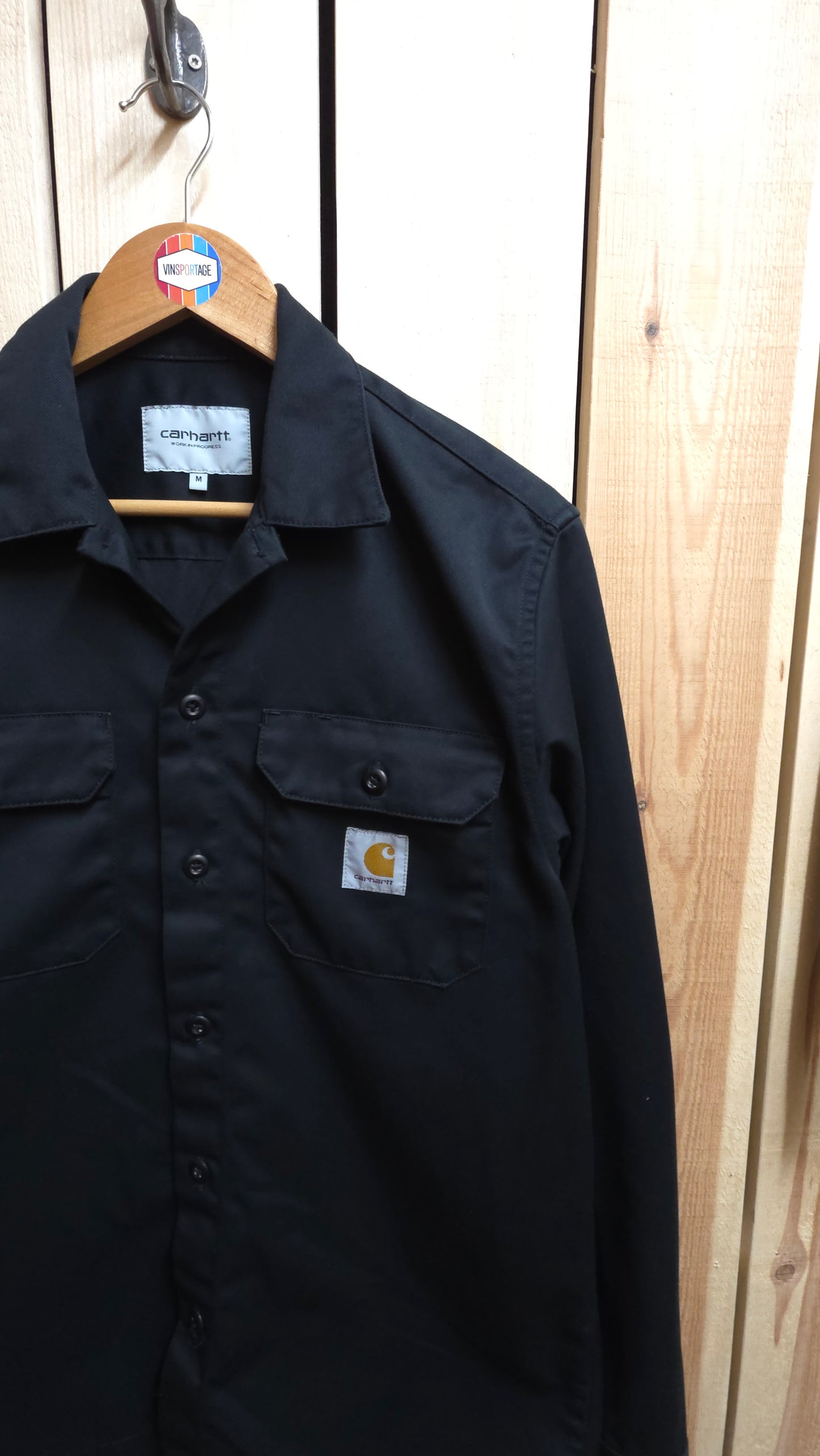 Carhartt L/S master shirt jacket in black - medium