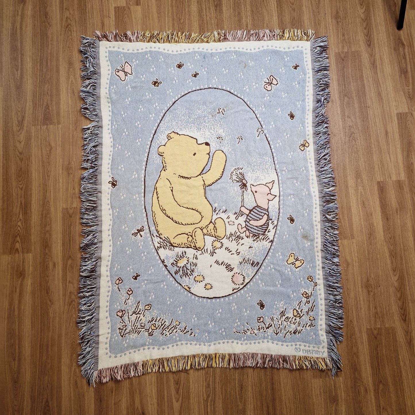 Vintage Disney Winnie The Pooh tapestry rug